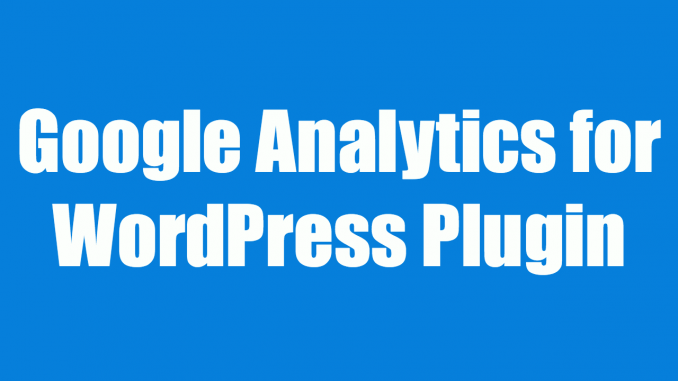 How to install Google Analytics for WordPress Plugin